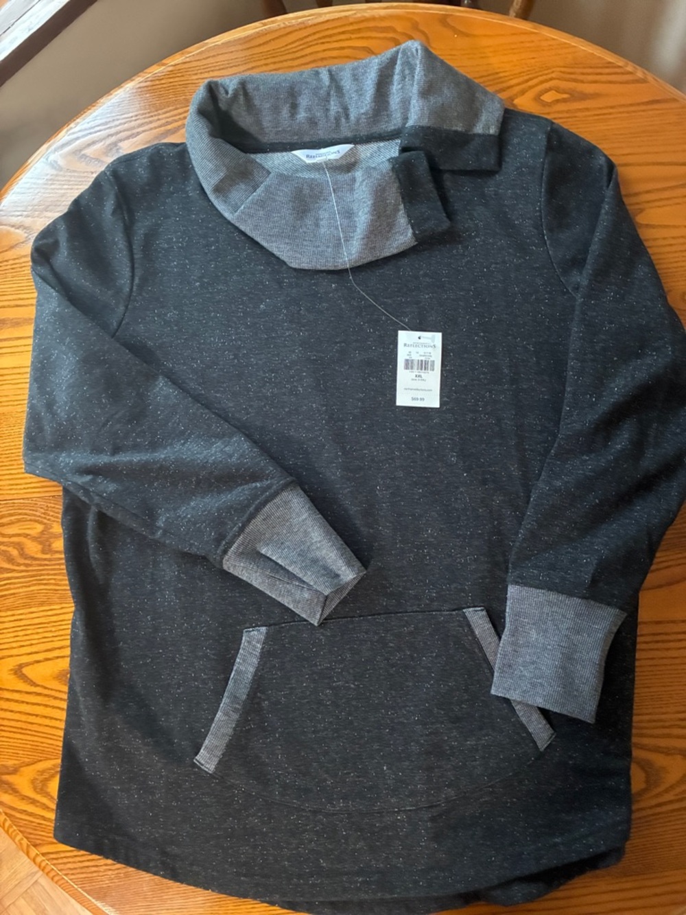 Northern Reflections Charcoal Heather Turtleneck Sweatshirt